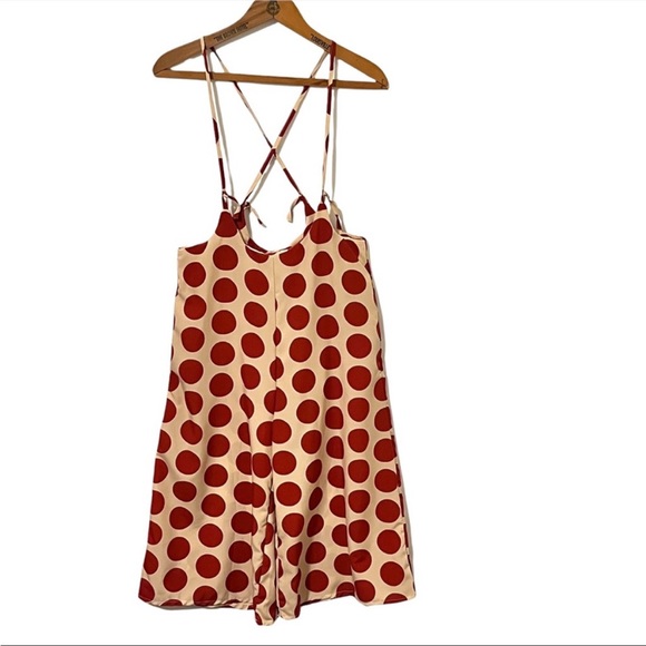 Kids Polka Dot Spaghetti Strap Soft Flowy Romper - Picture 3 of 16